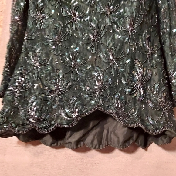 1980's Lawrence Kozar glitz & glam silk mermaid top - Picture 9 of 15